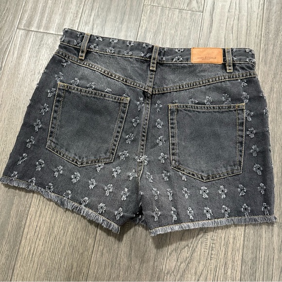Isabel Marant Celsa Shorts Grey high waist distressed FR 36=US 26 - Picture 5 of 8